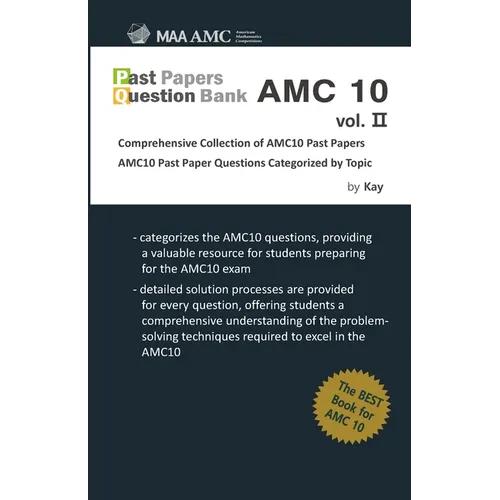Past Papers Question Bank AMC10 vol.2: Comprehensive Collection of AMC10 Past Papers - Paperback