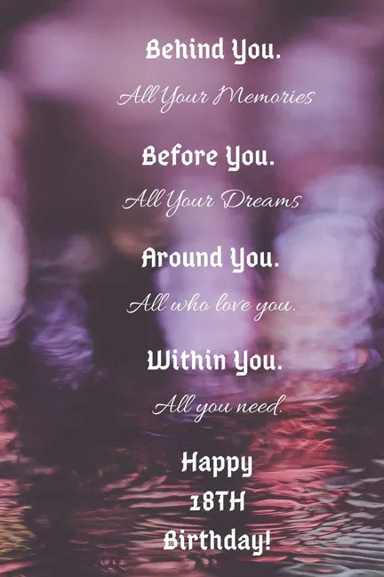 Behind You All Your Memories Before You All Your Dreams Happy 18th Birthday - Paperback