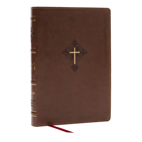 Rsv2ce, Thinline Large Print Catholic Bible, Brown Leathersoft, Comfort Print - Imitation Leather