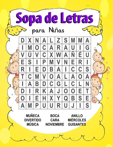 Sopa de Letras para Niñas: 6-8 años Juego didácticos, Entrena la Memoria y la Lógica - Diversión para las vacaciones - Paperback