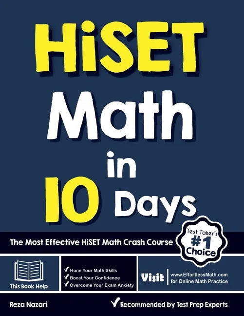 HiSET Math in 10 Days: The Most Effective HiSET Math Crash Course - Paperback
