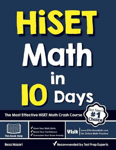 HiSET Math in 10 Days: The Most Effective HiSET Math Crash Course - Paperback
