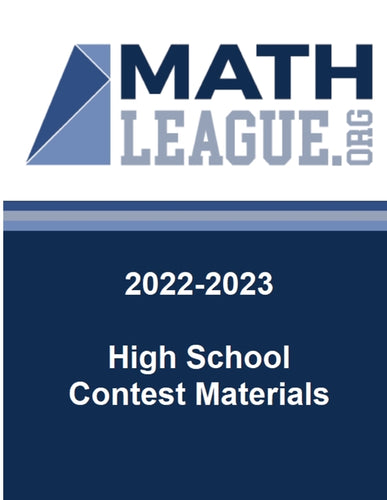 2022-2023 High School Contest Materials - Paperback