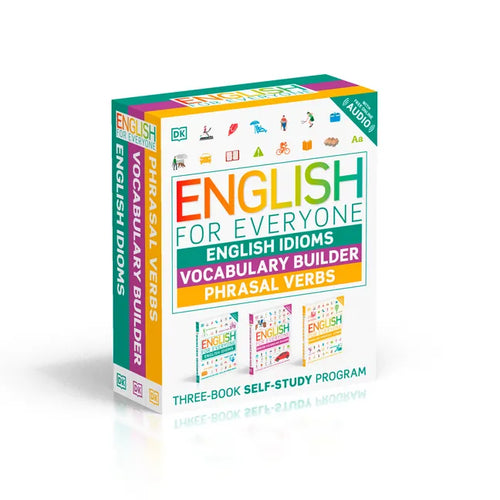 English for Everyone English Idioms, Vocabulary Builder, Phrasal Verbs 3 Book Box Set - Paperback