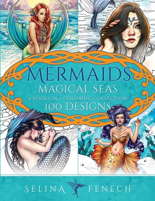 Mermaids Magical Seas Coloring Collection: 100 Designs - Paperback
