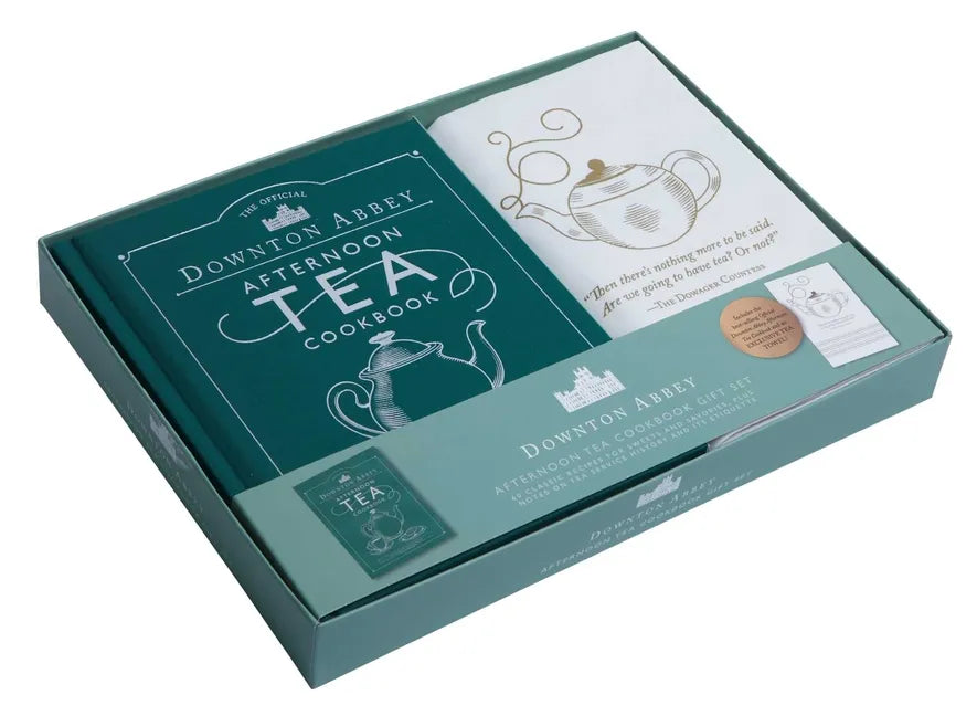 The Official Downton Abbey Afternoon Tea Cookbook Gift Set [Book ] Tea Towel] - Paperback