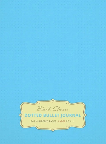 Large 8.5 x 11 Dotted Bullet Journal (Sky Blue #10) Hardcover - 245 Numbered Pages - Hardcover