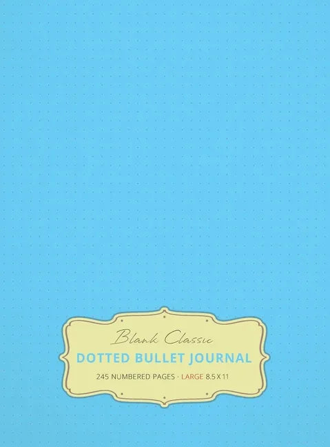 Large 8.5 x 11 Dotted Bullet Journal (Sky Blue #10) Hardcover - 245 Numbered Pages - Hardcover