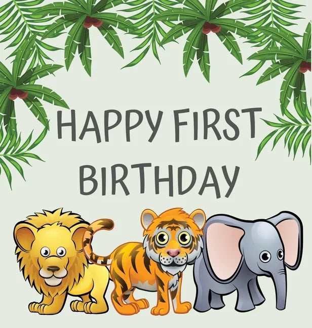 First birthday guest book (Hardcover): Birthday guest book, first birthday book, party and birthday celebrations decor, memory book, 1st birthday, hap - Hardcover