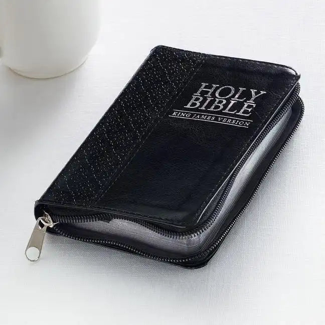 KJV Mini Pocket Edition: Zippered Black - Imitation Leather