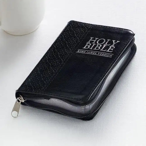 KJV Mini Pocket Edition: Zippered Black - Imitation Leather