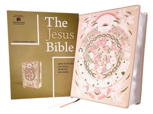 The Jesus Bible Artist Edition, Esv, Leathersoft, Peach Floral - Imitation Leather