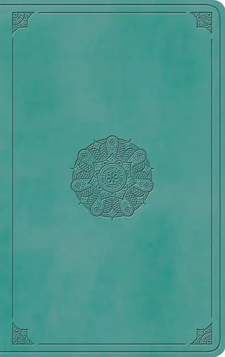 ESV Large Print Value Thinline Bible (Trutone, Turquoise, Emblem Design) - Imitation Leather