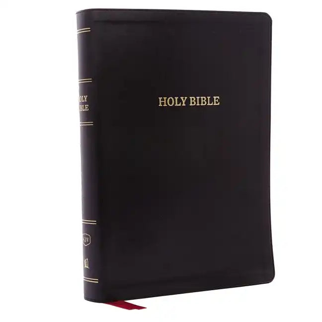 KJV, Deluxe Reference Bible, Super Giant Print, Imitation Leather, Black, Indexed, Red Letter Edition - Imitation Leather