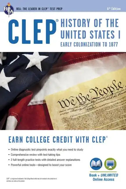 Clep(r) History of the U.S. I Book + Online - Paperback