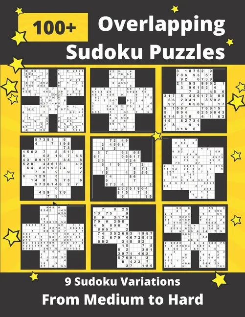 Overlapping Sudoku Puzzles Medium to Hard: 9 Different Multi-Sudoku Variants - Paperback