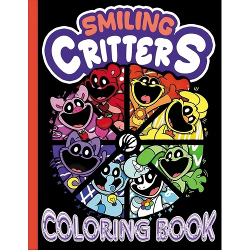 smiling critters coloring book: Encourage Creativity with One-Sided JUMBO Coloring Pages for Children Kids - Paperback