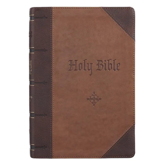 KJV Bible Giant Print Full Size Two-Tone - Leather