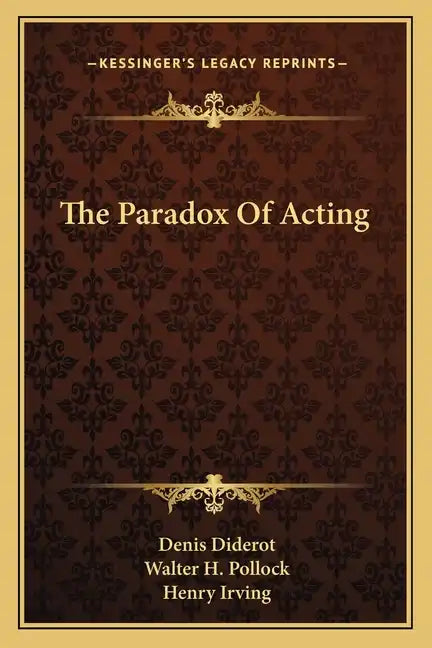 The Paradox of Acting - Paperback