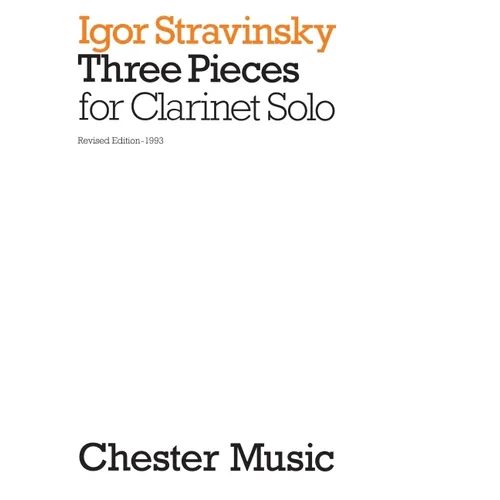 3 Pieces for Clarinet Solo - Paperback