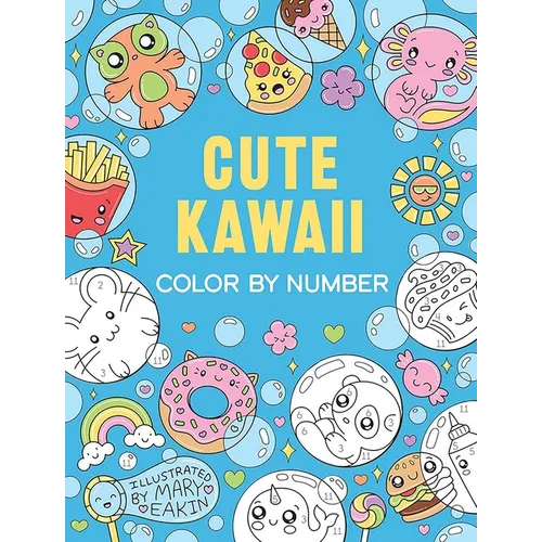 Cute Kawaii Color by Number - Paperback