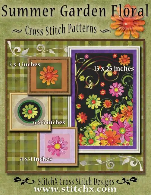Summer Garden Floral Cross Stitch Patterns - Paperback