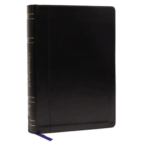 Niv, Chronological Study Bible, Leathersoft, Black, Comfort Print: Holy Bible, New International Version - Imitation Leather
