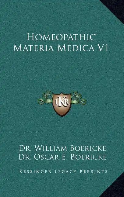 Homeopathic Materia Medica V1 - Hardcover