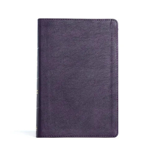 CSB Giant Print Reference Bible, Plum Leathertouch, Indexed - Imitation Leather
