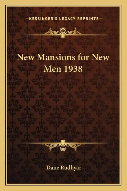 New Mansions for New Men 1938 - Paperback