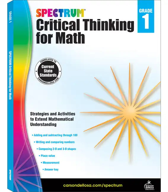 Spectrum Critical Thinking for Math, Grade 1: Volume 43 - Paperback