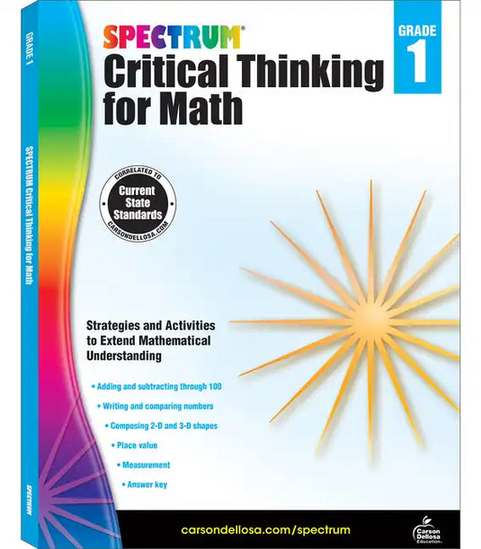 Spectrum Critical Thinking for Math, Grade 1: Volume 43 - Paperback