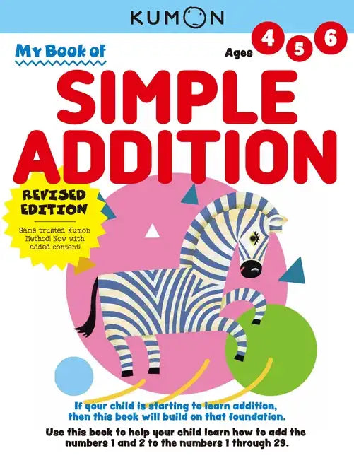 Kumon My Book of Simple Addition: Revised Ed - Paperback