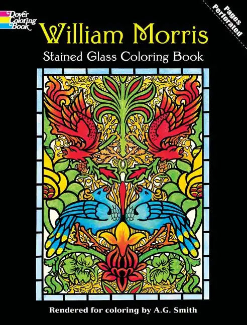 William Morris Stained Glass Coloring Book - Paperback