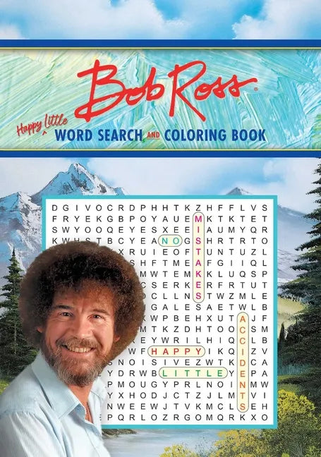 Bob Ross Word Search and Coloring Book - Paperback