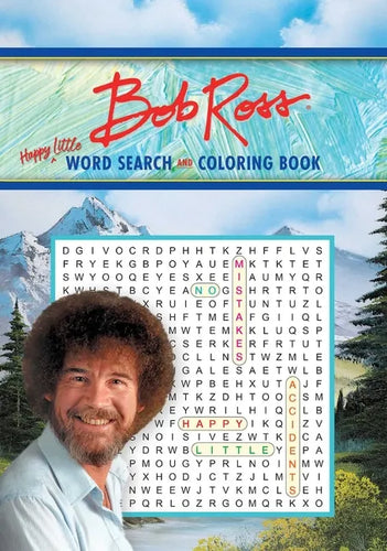 Bob Ross Word Search and Coloring Book - Paperback