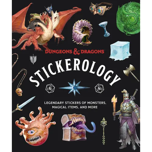 Dungeons & Dragons Stickerology: Legendary Stickers of Monsters, Magical Items, and More: Stickers for Journals, Water Bottles, Laptops, Planners, and - Paperback