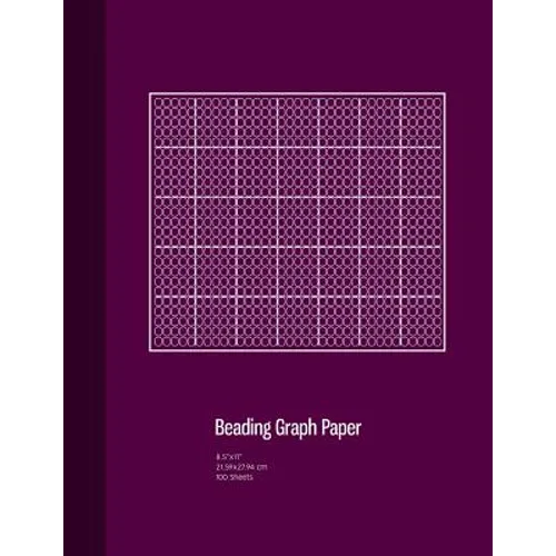 Beading Graph Paper: Peyote Stitch Graph Paper, Seed Beading Grid Paper, Beading on a Loom, 100 Sheets, Purple Cover (8.5