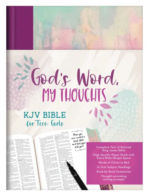 God's Word, My Thoughts KJV Bible for Teen Girls - Hardcover