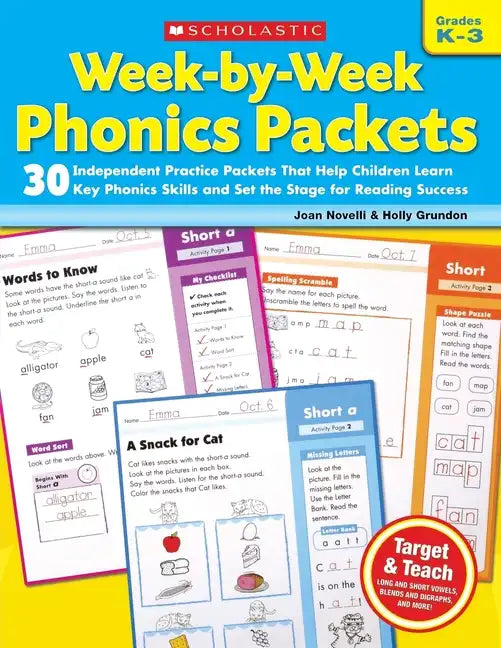 Week-By-Week Phonics Packets: Grades K-3 - Paperback