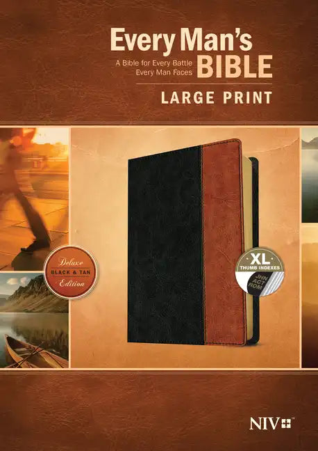 Every Man's Bible NIV, Large Print, Tutone - Imitation Leather