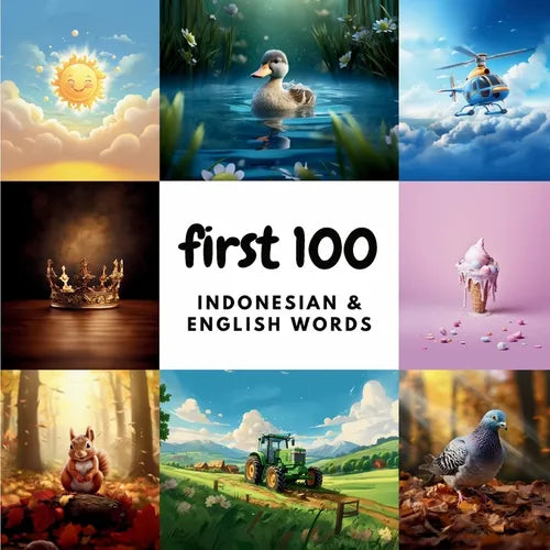First 100 Indonesian & English Words - Paperback