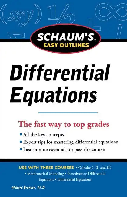 Schaum's Easy Outlines Differential Equations - Paperback