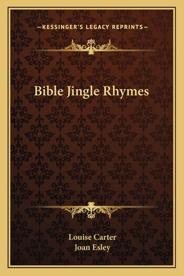 Bible Jingle Rhymes - Paperback