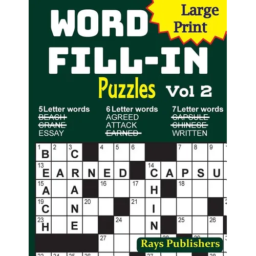 Large Print Word Fill-in Puzzles 2 - Paperback