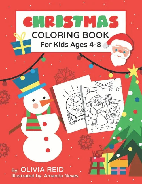 Christmas Coloring Book for Kids Ages 4-8: Fun and Learning Coloring Pages for Preschool, Kindergarten, and School-Age Children with Beautiful Christm - Paperback