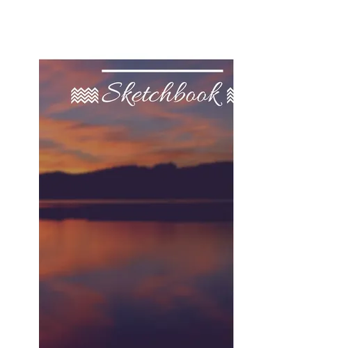 Personalized Sketchbook, Sunset, Lake, 120 Pages, (8.5x11) - Paperback
