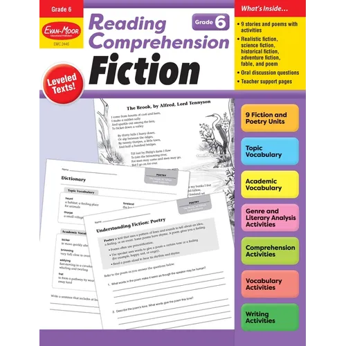 Reading Comprehension: Fiction, Grade 6 Teacher Resource - Paperback
