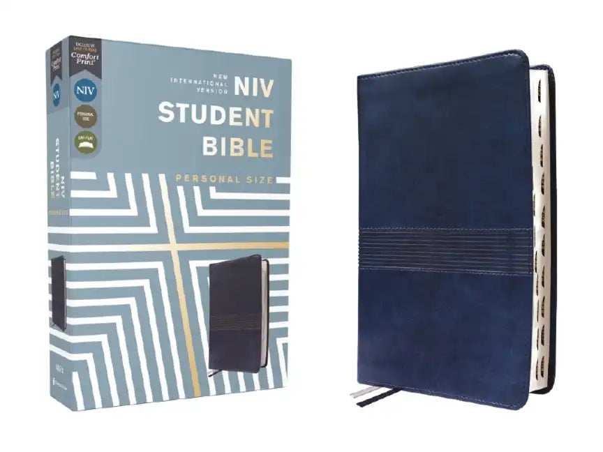 Niv, Student Bible, Personal Size, Leathersoft, Navy, Thumb Indexed, Comfort Print - Imitation Leather