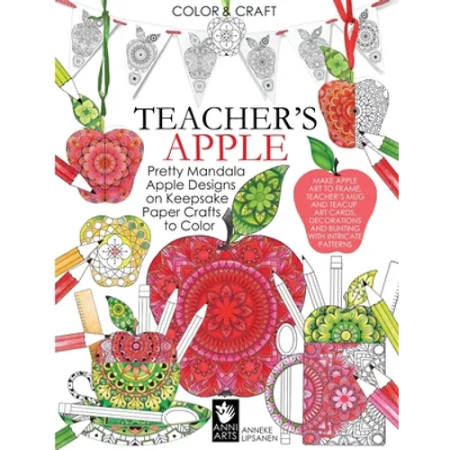 Teacher's Apple: Pretty Mandala Apple Designs on Keepsake Paper Crafts to Color - Paperback